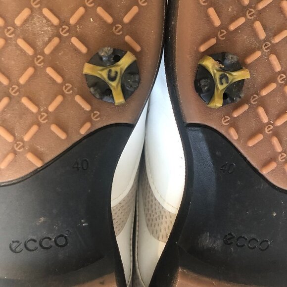 ECCO HydroMax Golf Shoes Women's Size 9/9.5 US 40 EU White Gray - Picture 6 of 12